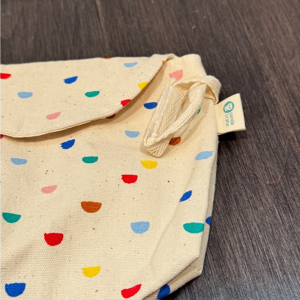 NWOT Kiwico Panda Crate Colorful Polka Dot Kids Learning Pouch Toddler - Picture 2 of 6